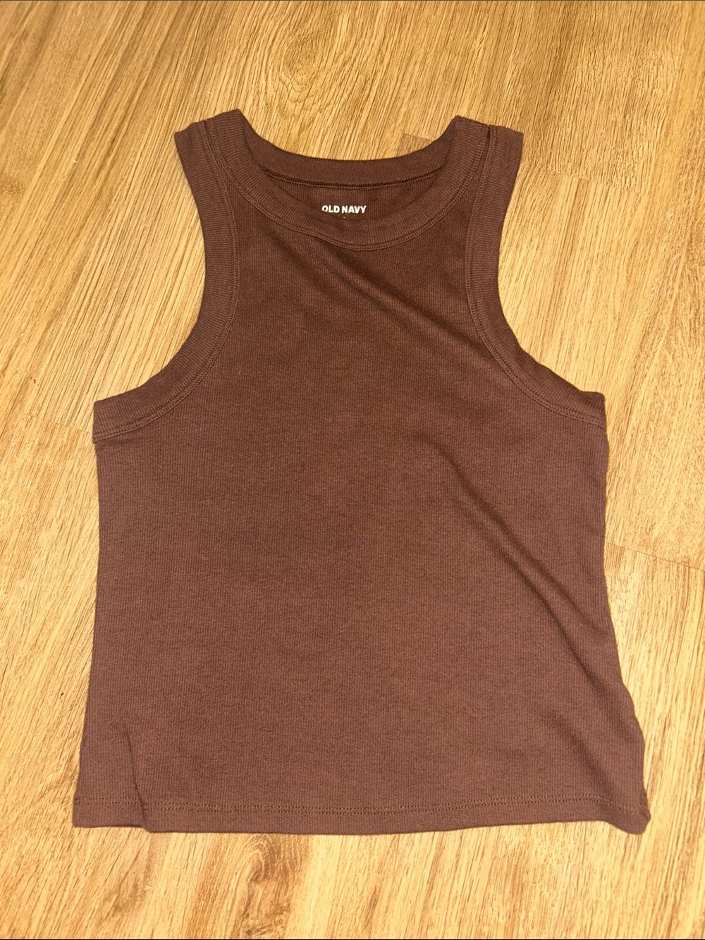 Old Navy Brown Ribbed Tank - Sleeveless Crew Neck